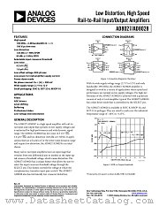 AD8028ARM-REEL datasheet pdf Analog Devices