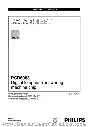 PCD6003H/B99/F2 datasheet pdf Philips