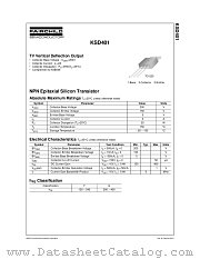 KSD401G datasheet pdf Fairchild Semiconductor