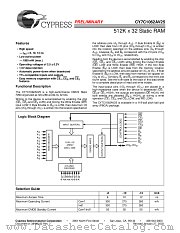 CY7C1062AV25-10BGC datasheet pdf Cypress