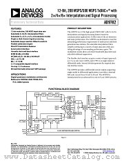 AD9782BSV datasheet pdf Analog Devices