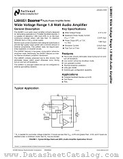 LM4951SD datasheet pdf National Semiconductor