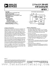 AD7819YRU-REEL datasheet pdf Analog Devices