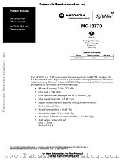 MC13770 datasheet pdf Freescale (Motorola)