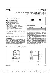 74LVX32 datasheet pdf ST Microelectronics