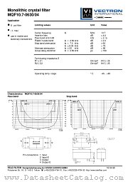 MQF10.7-0630/04 datasheet pdf Vectron