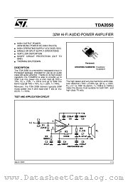 TDA2050V datasheet pdf ST Microelectronics