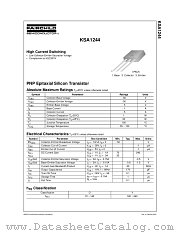 KSA1244YTU datasheet pdf Fairchild Semiconductor