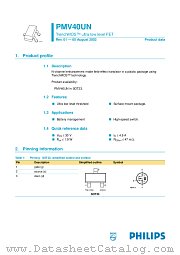 PMV40UN datasheet pdf Philips