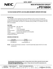 UPD16664N-XXX datasheet pdf NEC