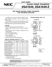 2SA1649-Z datasheet pdf NEC
