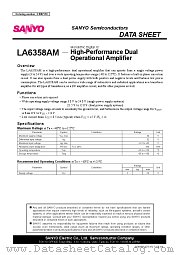 LA6358AM datasheet pdf SANYO