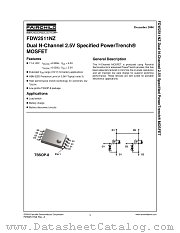 FDW2511NZ datasheet pdf Fairchild Semiconductor