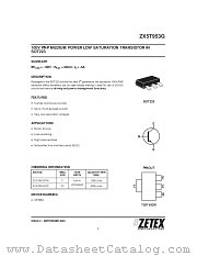 ZX5T953G datasheet pdf Zetex Semiconductors