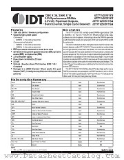 IDT71V25781S183PF datasheet pdf IDT