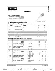 KSP43TA datasheet pdf Fairchild Semiconductor