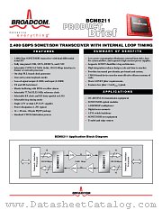 BCM8211 datasheet pdf Broadcom