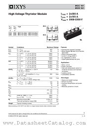 MCC161-20IO1 datasheet pdf IXYS