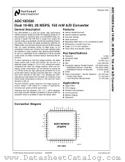 ADC10D020CIVS datasheet pdf National Semiconductor