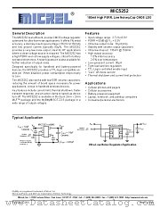 MIC5252 datasheet pdf Micrel Semiconductor