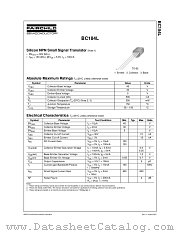BC184L_D27Z datasheet pdf Fairchild Semiconductor