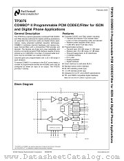 TP3076N-G datasheet pdf National Semiconductor