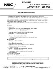 UPD61052 datasheet pdf NEC