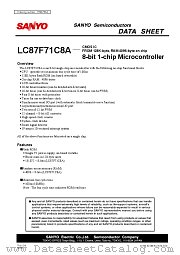 LC87F71C8A datasheet pdf SANYO