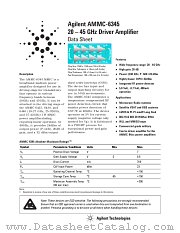 AMMC-6345 datasheet pdf Agilent (Hewlett-Packard)