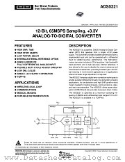 ADS5221 datasheet pdf Texas Instruments
