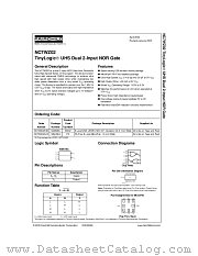 NC7WZ02L8X datasheet pdf Fairchild Semiconductor
