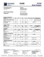 C5430 datasheet pdf Vectron