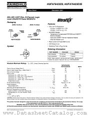 HUFA76423D3ST datasheet pdf Fairchild Semiconductor