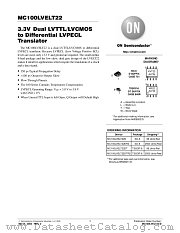 MC100LVELT22DTR2 datasheet pdf ON Semiconductor