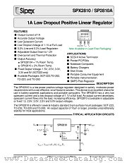 SPX2810AM3-3.3/TR datasheet pdf Sipex Corporation