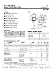 AP172-317 datasheet pdf Skyworks Solutions