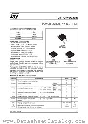 STPS340B-TR datasheet pdf ST Microelectronics