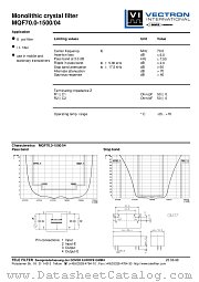 MQF70.0-1500/04 datasheet pdf Vectron