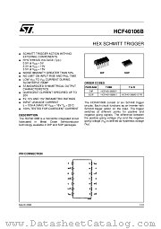 HCF40106 datasheet pdf ST Microelectronics