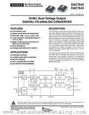 DAC7642VFBR datasheet pdf Texas Instruments
