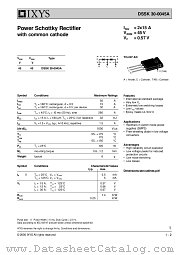 DSSK30-0045A datasheet pdf IXYS
