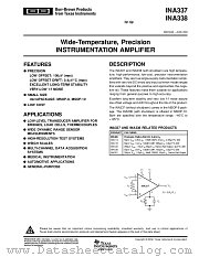 INA338AIDGSR datasheet pdf Texas Instruments