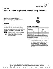SMV1263 datasheet pdf Skyworks Solutions