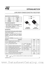 STPS40L40C datasheet pdf ST Microelectronics
