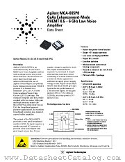 MGA-665P8 datasheet pdf Agilent (Hewlett-Packard)