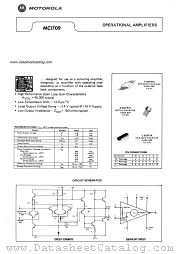 MC1709 datasheet pdf Motorola