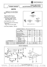 MC1710 datasheet pdf Motorola