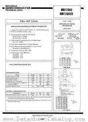MRF2001B datasheet pdf Motorola
