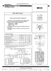 MRF226 datasheet pdf Motorola