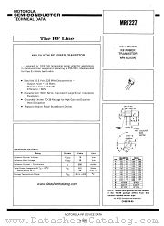 MRF227 datasheet pdf Motorola